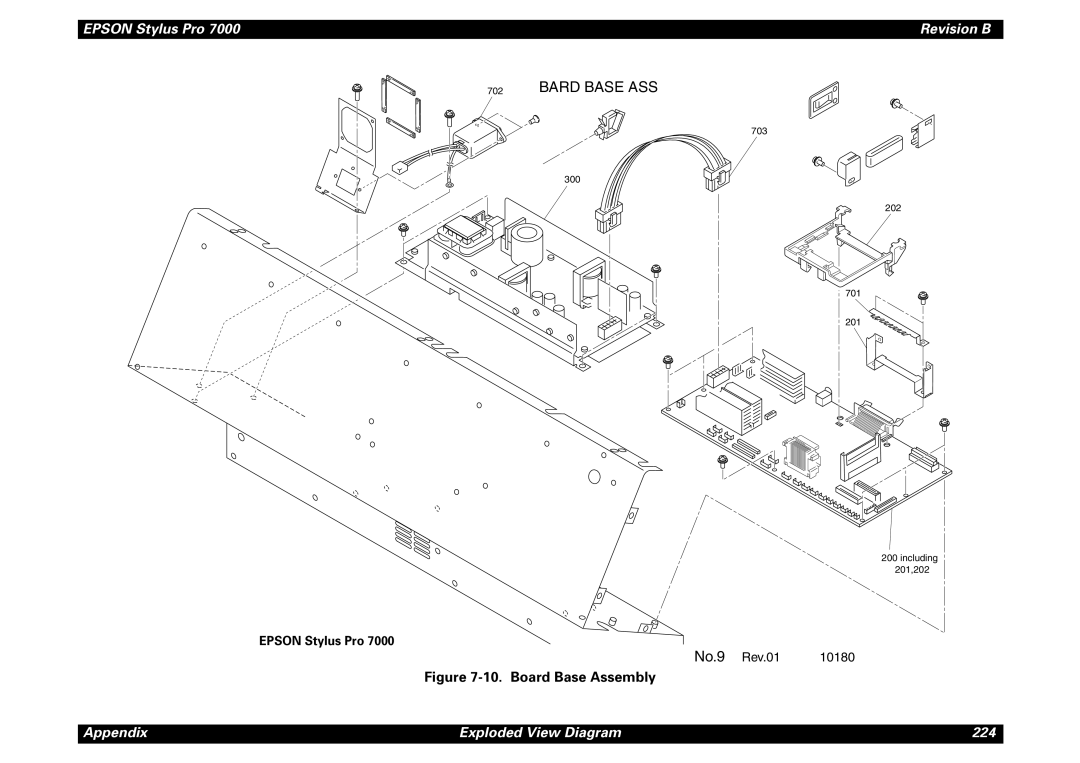 Epson 7000 service manual Appendix Exploded View Diagram 224 