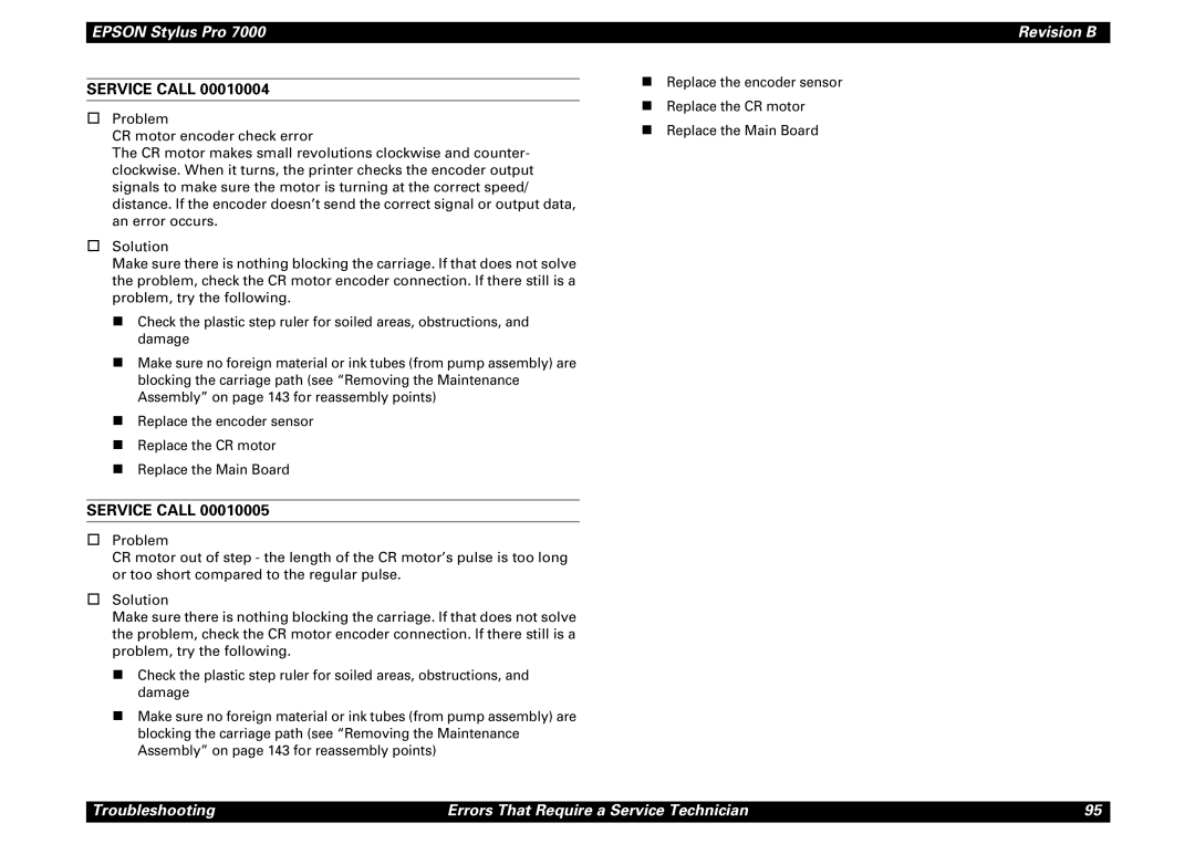 Epson 7000 service manual Epson Stylus Pro Revision B 