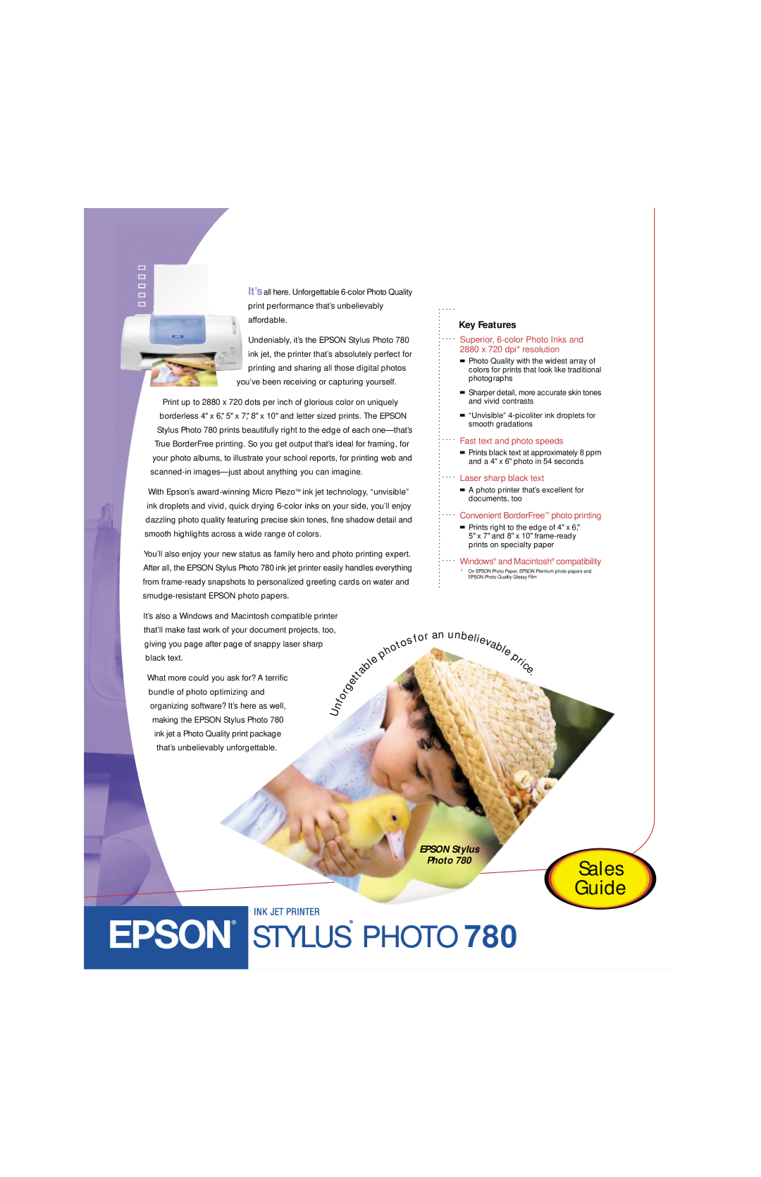 Epson 780 manual Stylus Photo 