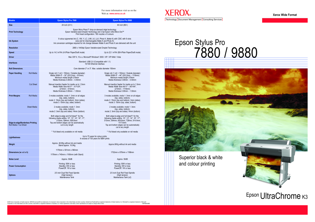 Epson quick start Epson 4880/7880/9880, Quick Start Installation Guide, Inkjet Media, Chromaline, U S E R ’ S G U I D E 