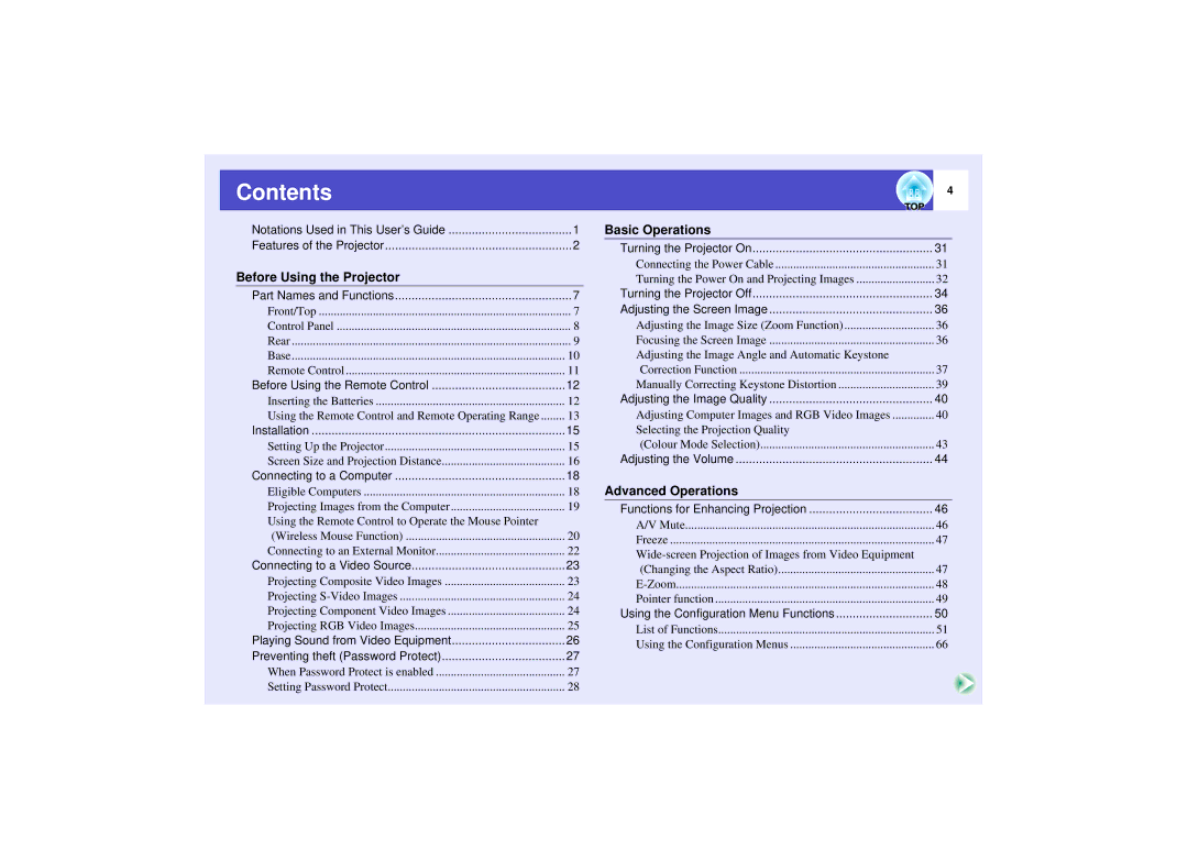 Epson 821 manual Contents 