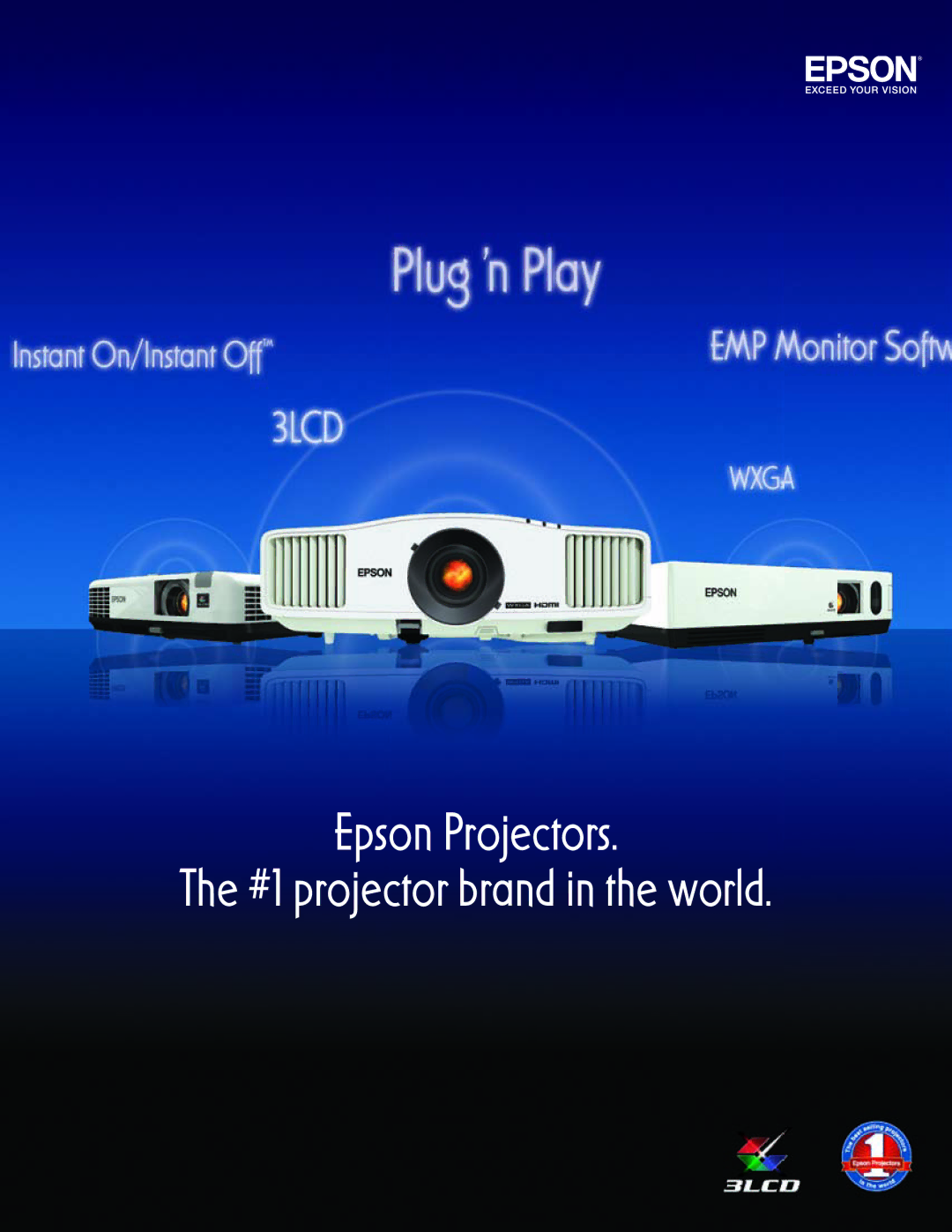 Epson 826W, 85, 84 manual Epson Projectors 