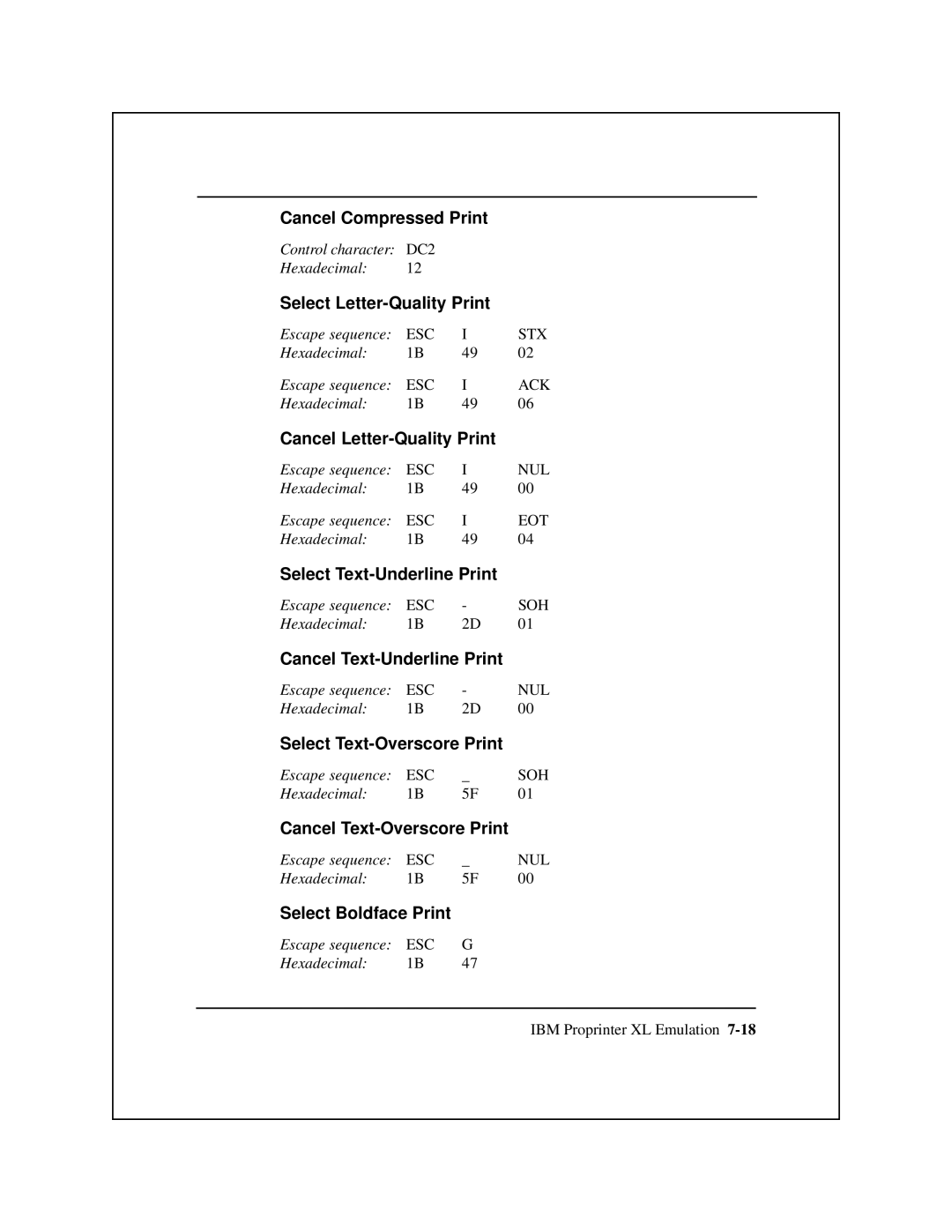 Epson 8900 Series manual Select Text-Overscore Print, Cancel Text-Overscore Print 