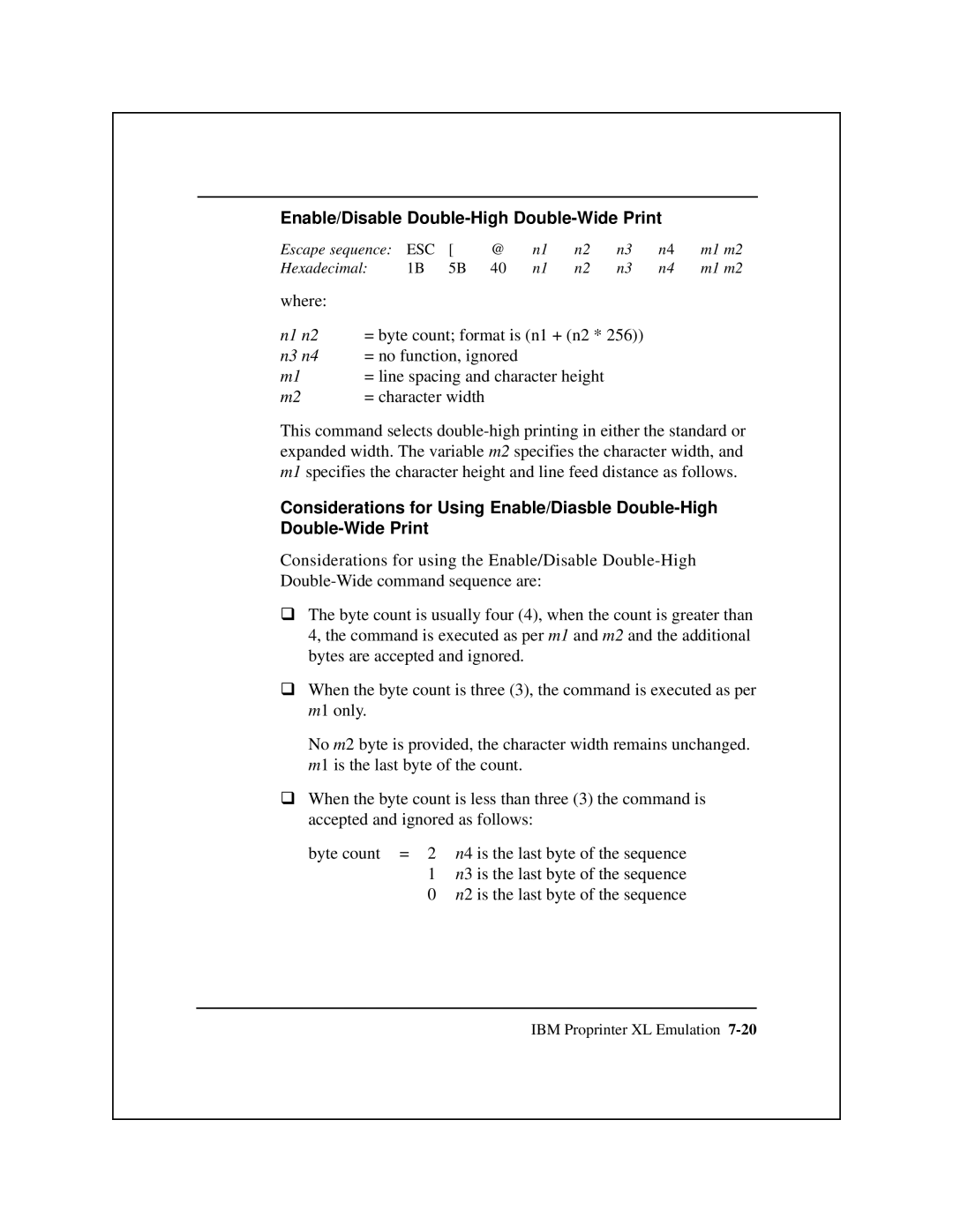 Epson 8900 Series manual Enable/Disable Double-High Double-Wide Print 