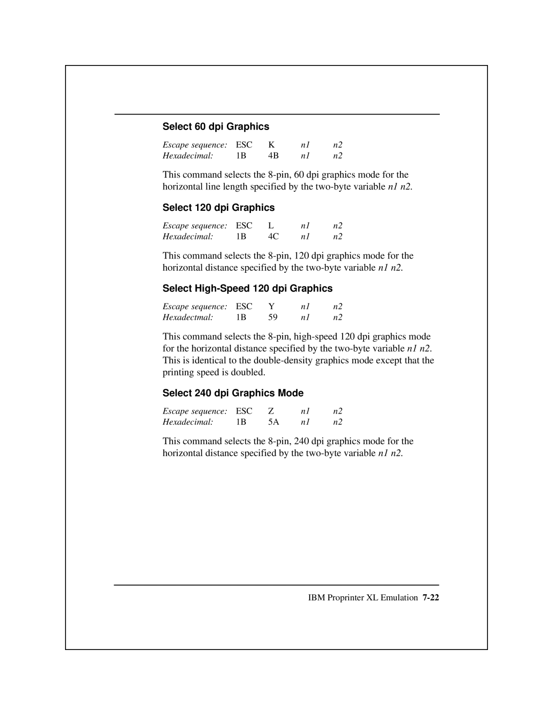 Epson 8900 Series manual Select High-Speed 120 dpi Graphics, Select 240 dpi Graphics Mode 