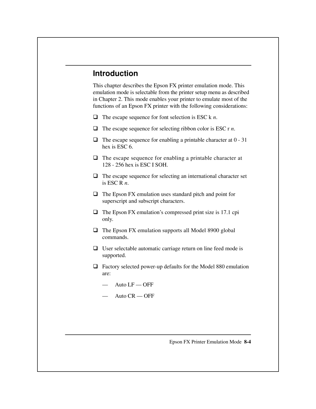 Epson 8900 Series manual Introduction 