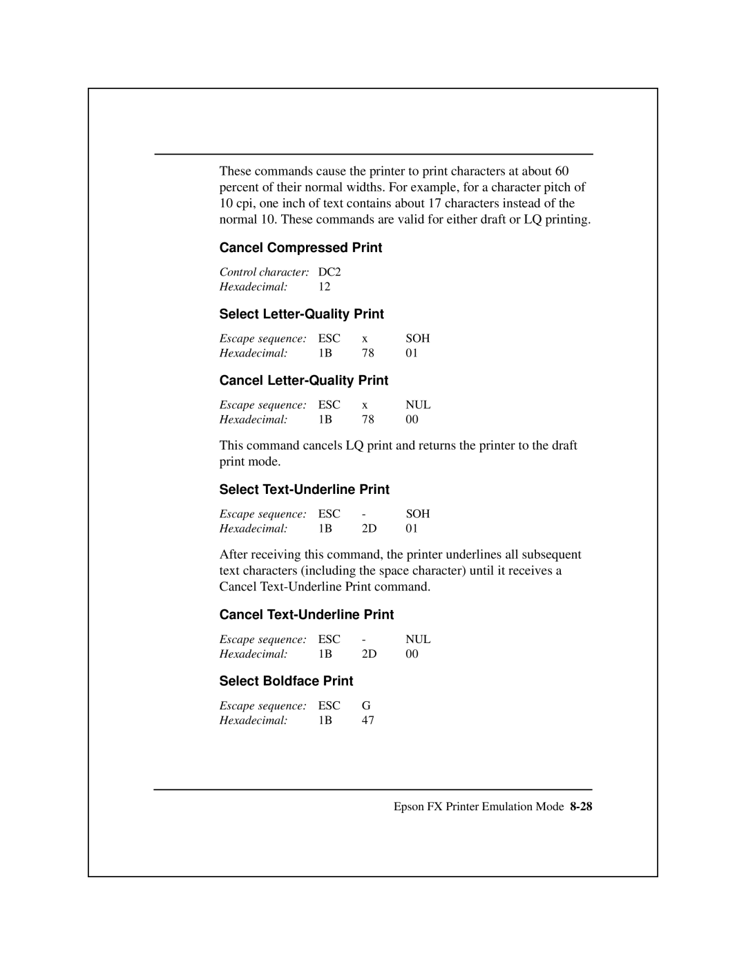 Epson 8900 Series manual Cancel Compressed Print 