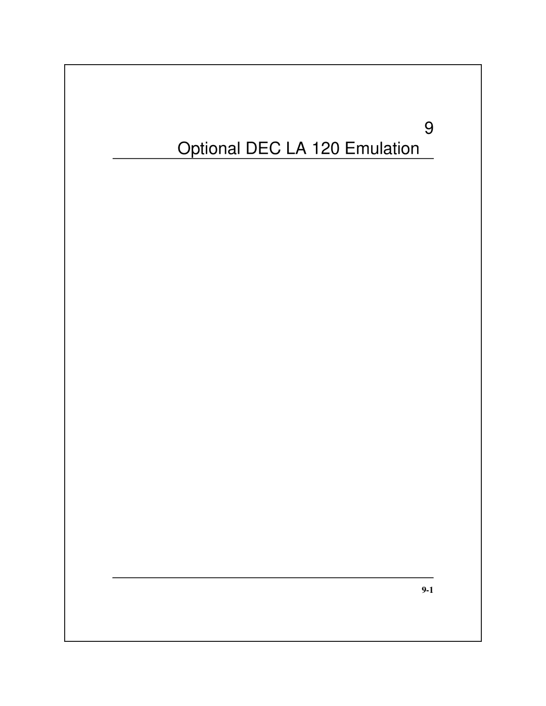 Epson 8900 Series manual Optional DEC LA 120 Emulation 