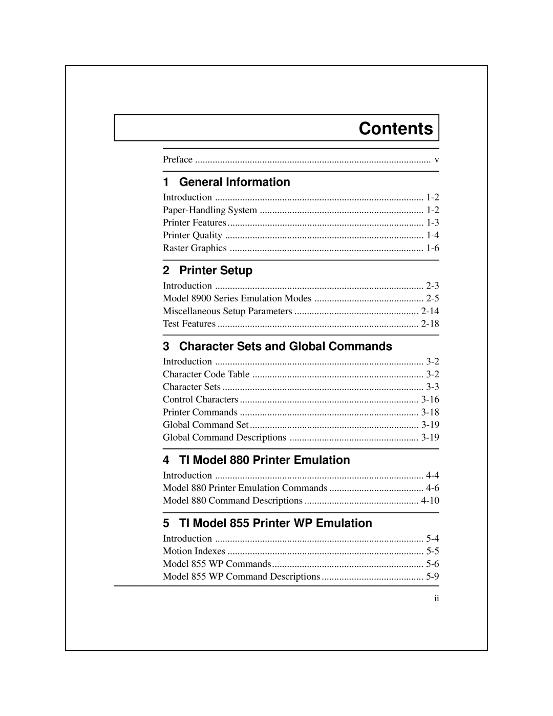 Epson 8900 Series manual Contents 