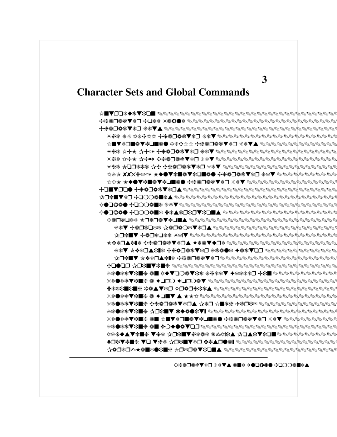 Epson 8900 Series manual Character Sets and Global Commands 