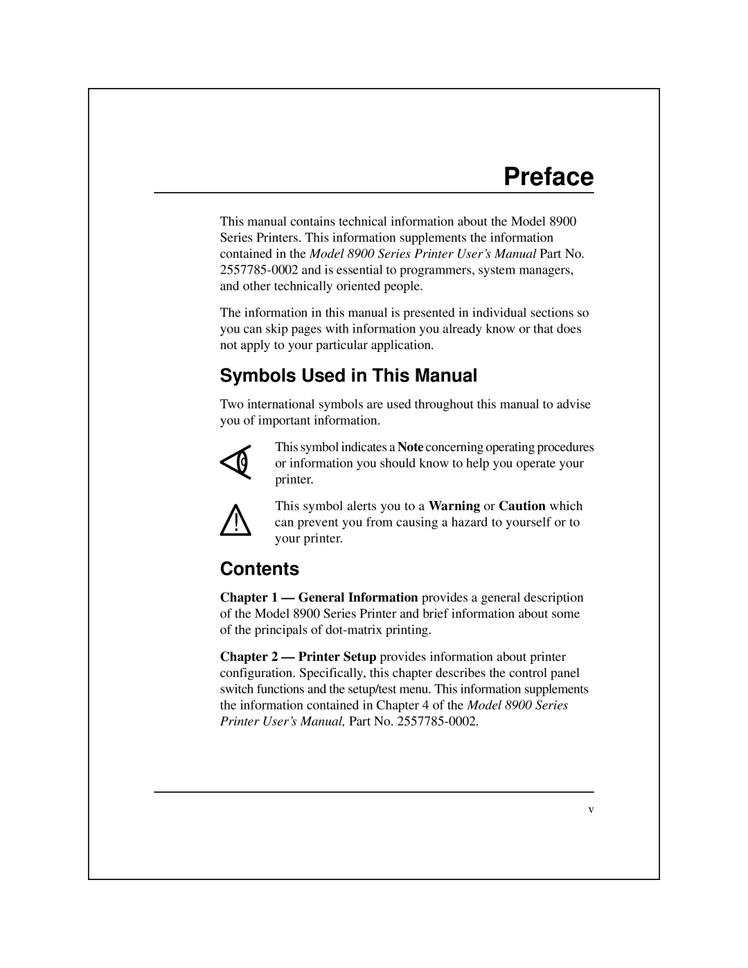 Epson 8900 Series manual Symbols Used in This Manual, Contents 