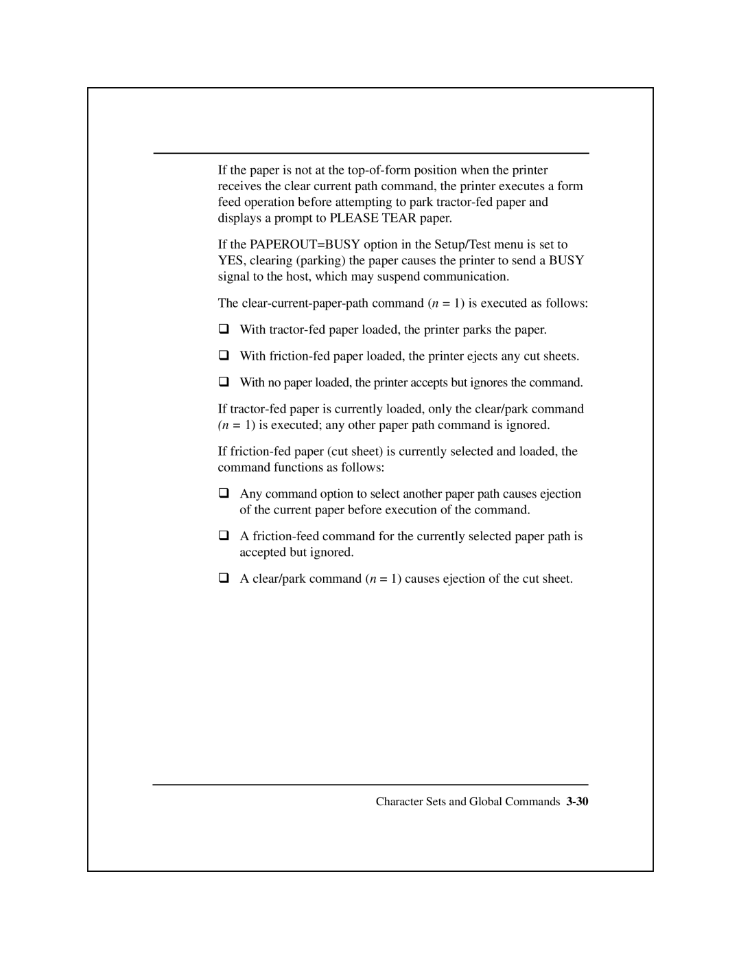 Epson 8900 Series manual Character Sets and Global Commands 