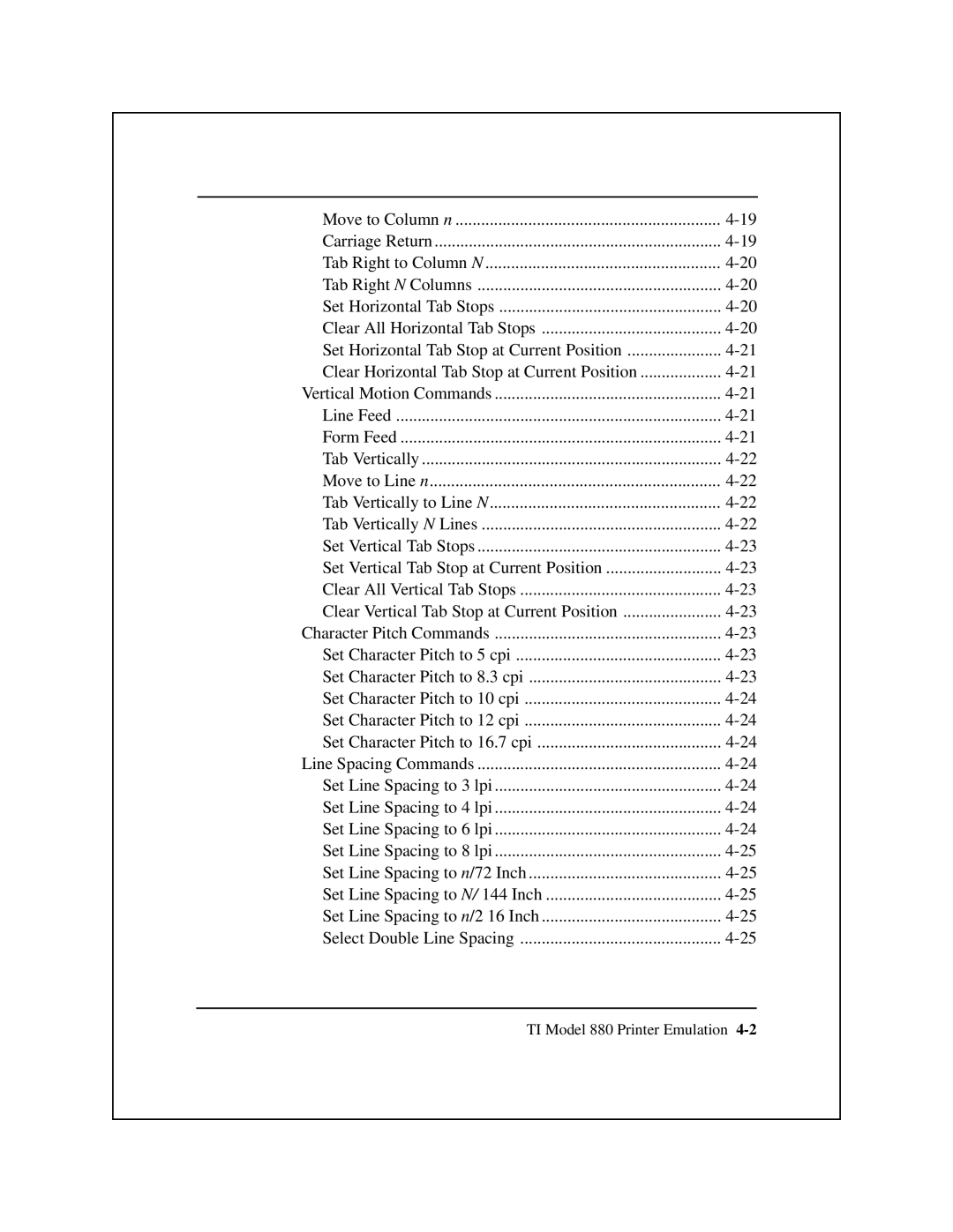 Epson 8900 Series manual Tab Right to Column N 