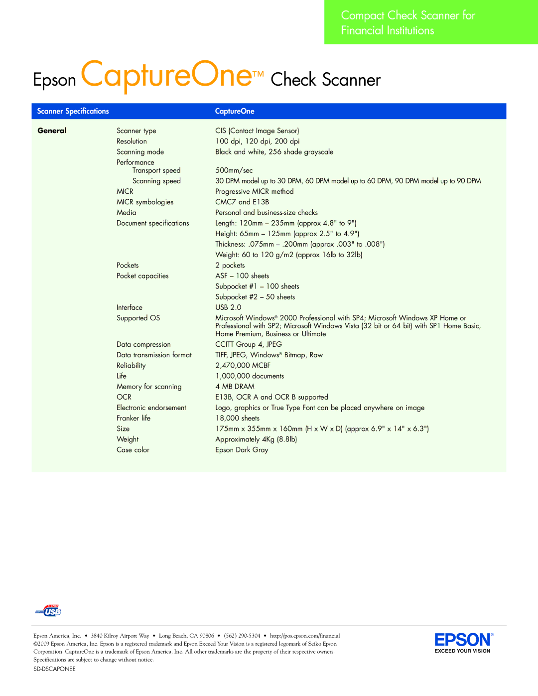 Epson 30DPM, 90DPM, 60DPM warranty Micr, MB Dram, Ocr 