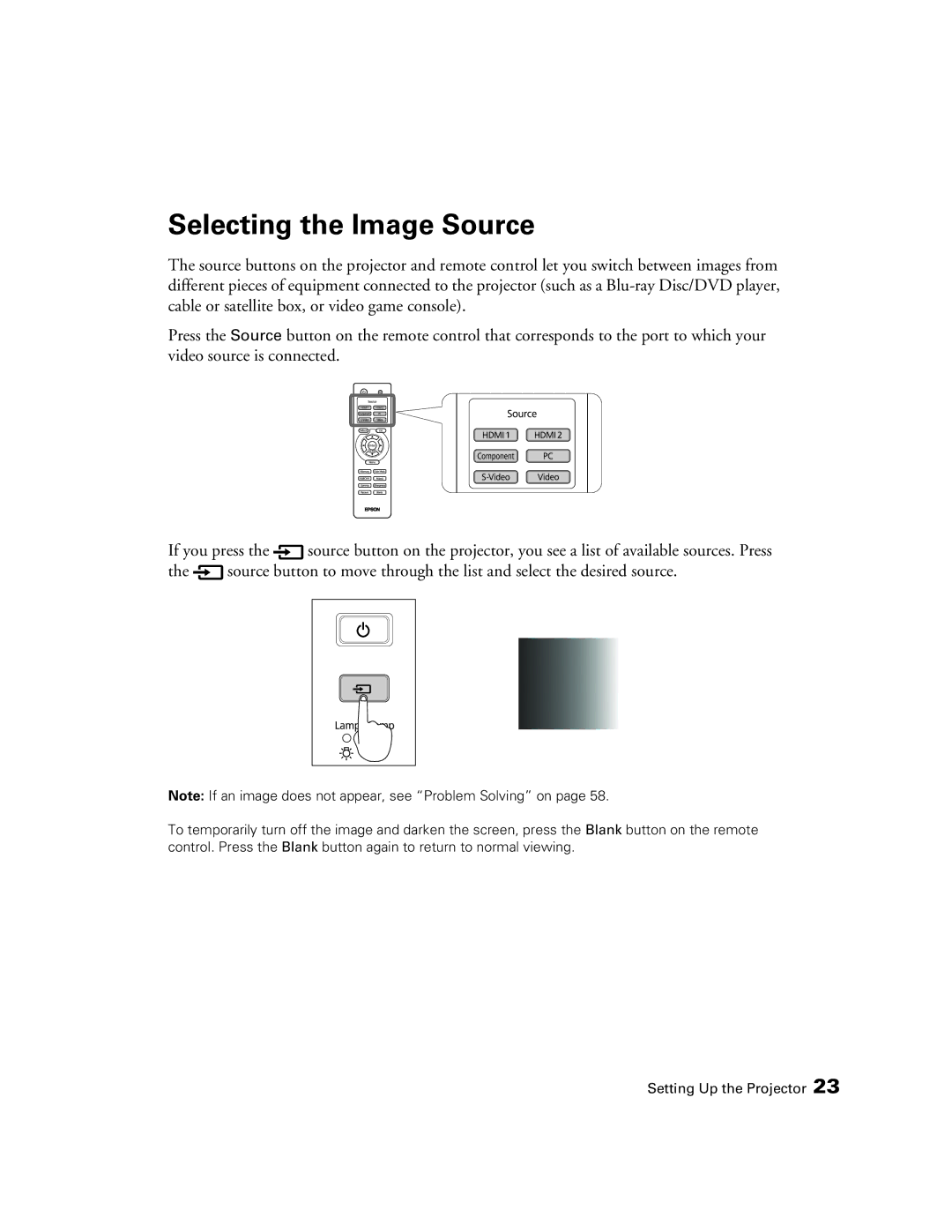 Epson 9700, 9350 manual Selecting the Image Source 