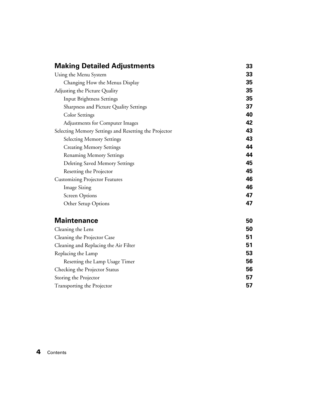 Epson 9350, 9700 manual Making Detailed Adjustments 