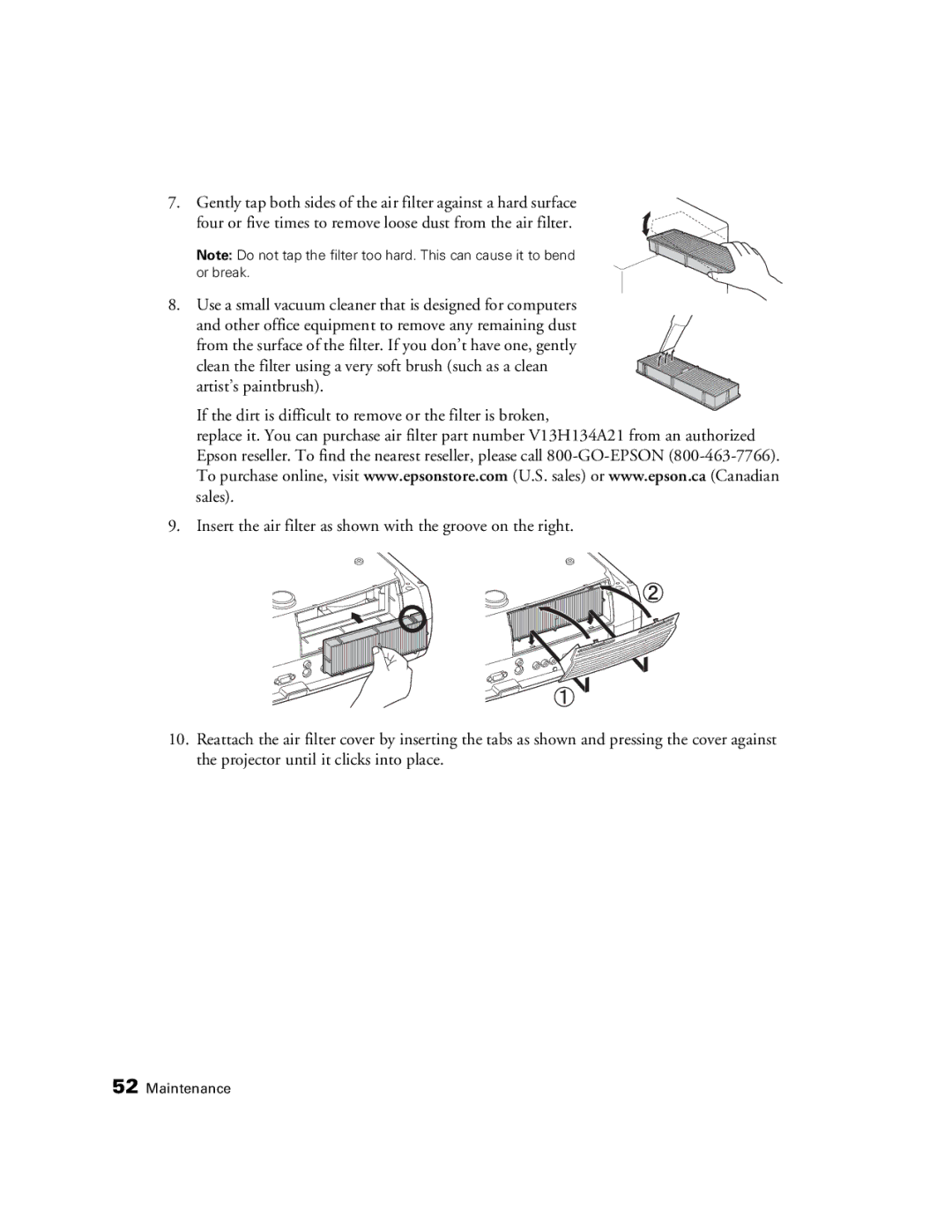 Epson 9350, 9700 manual Maintenance 