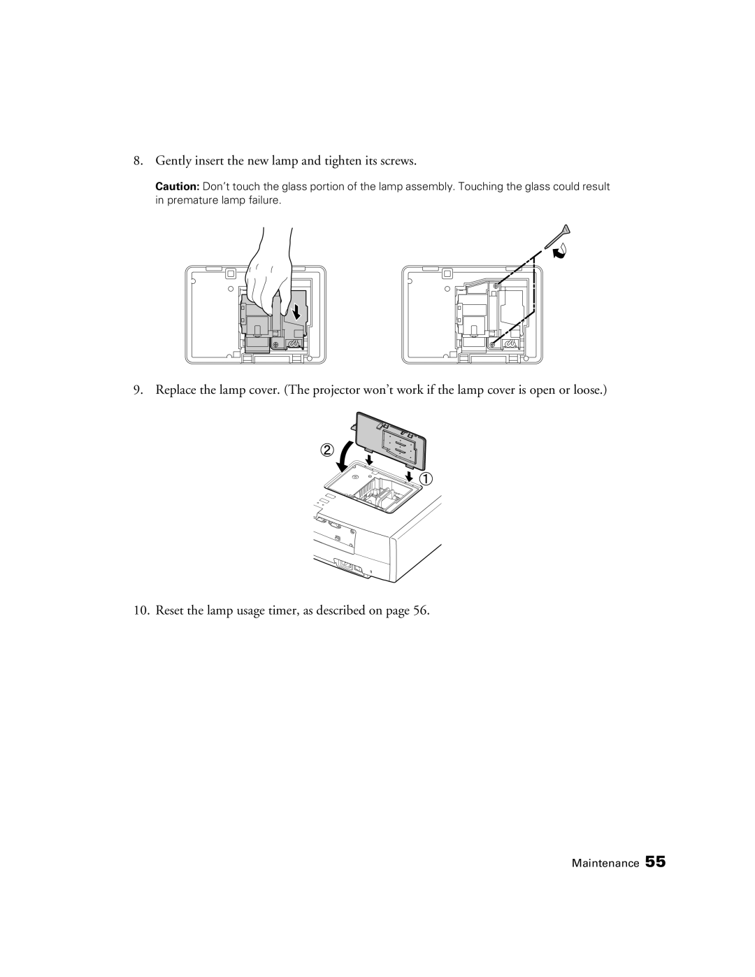 Epson 9700, 9350 manual Maintenance 