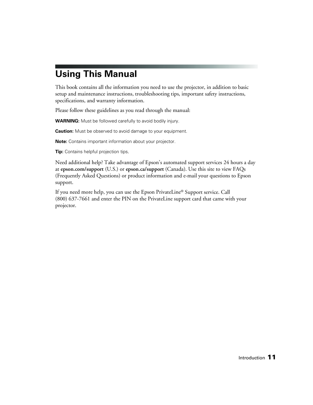Epson 9700, 9350 manual Using This Manual 