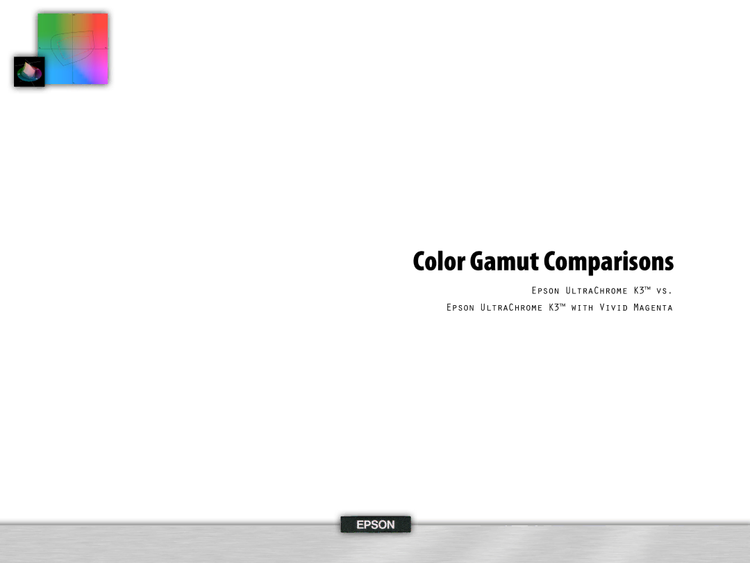 Epson 995, 4 manual Color Gamut Comparisons 