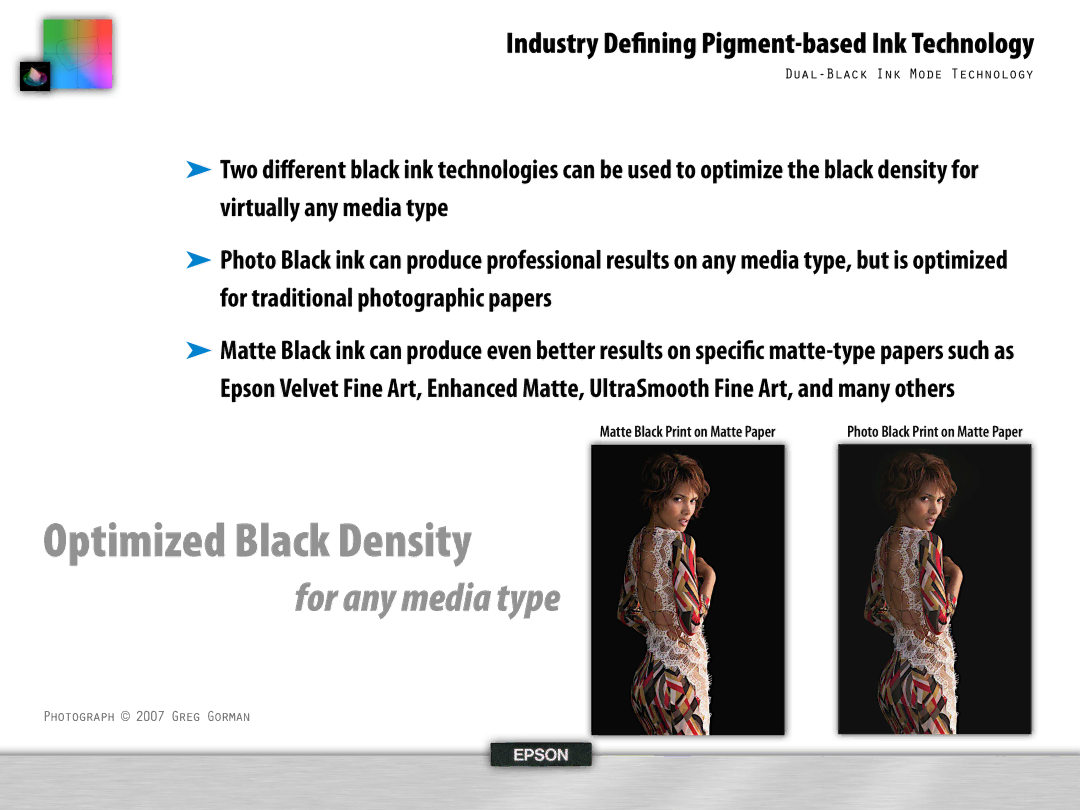 Epson 995, 4 manual Optimized Black Density 