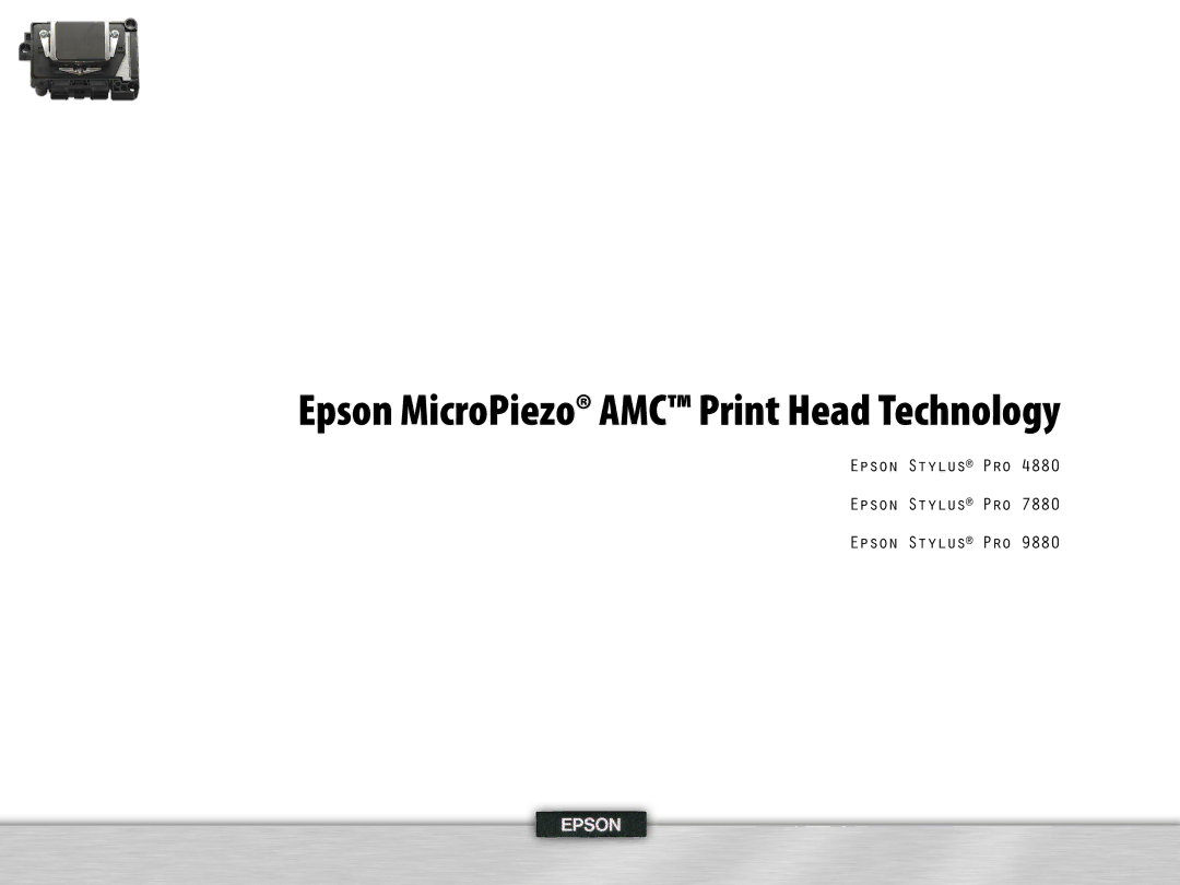 Epson 995, 4 manual Epson MicroPiezo AMC Print Head Technology 