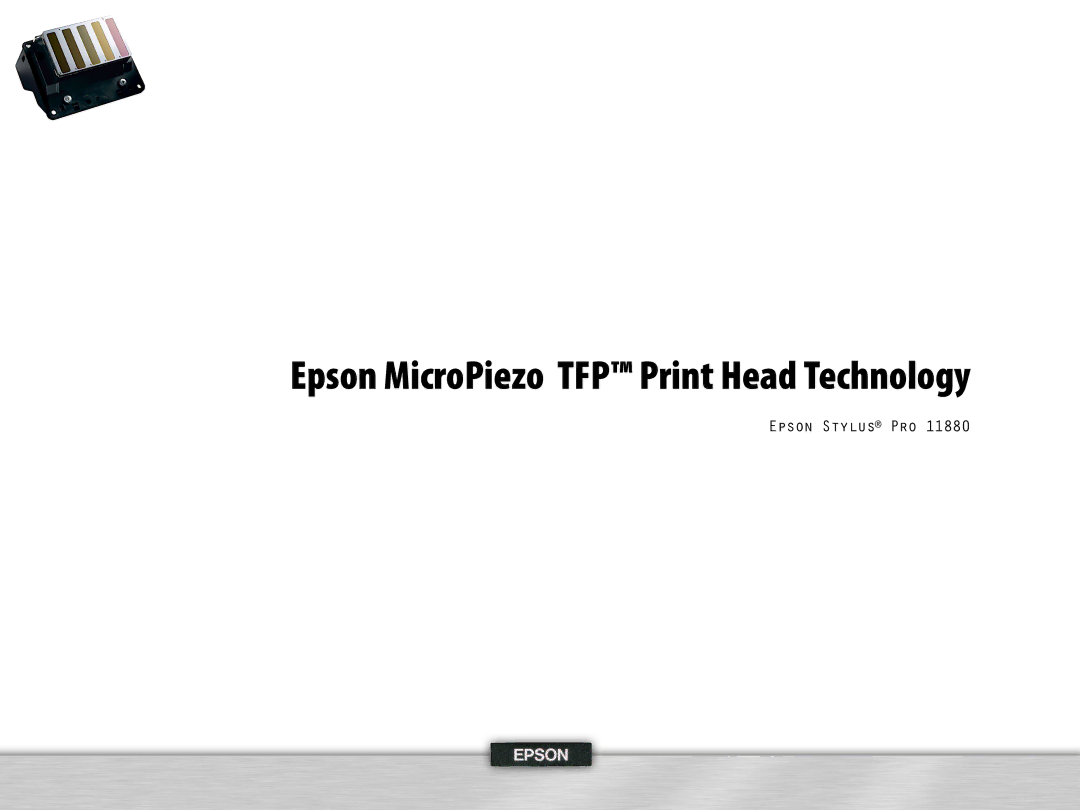 Epson 995, 4 manual Epson MicroPiezo TFP Print Head Technology 