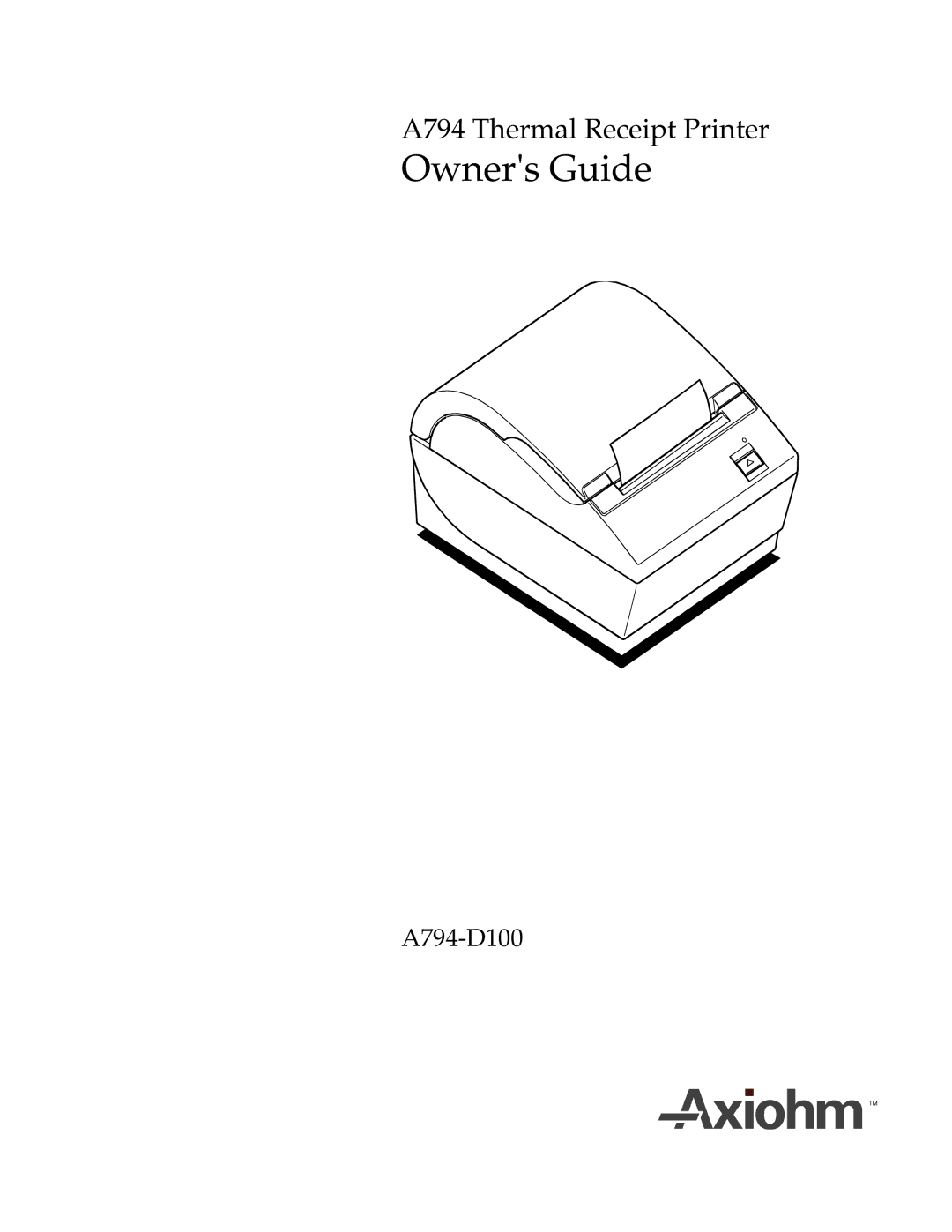 Epson A794-D100 manual Owners Guide 