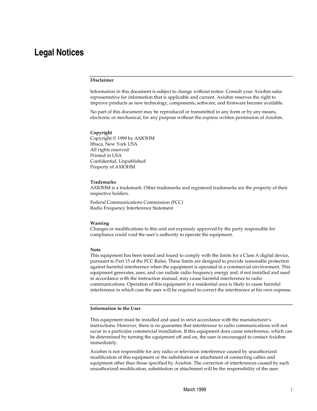 Epson A794-D100 manual Legal Notices, Disclaimer 