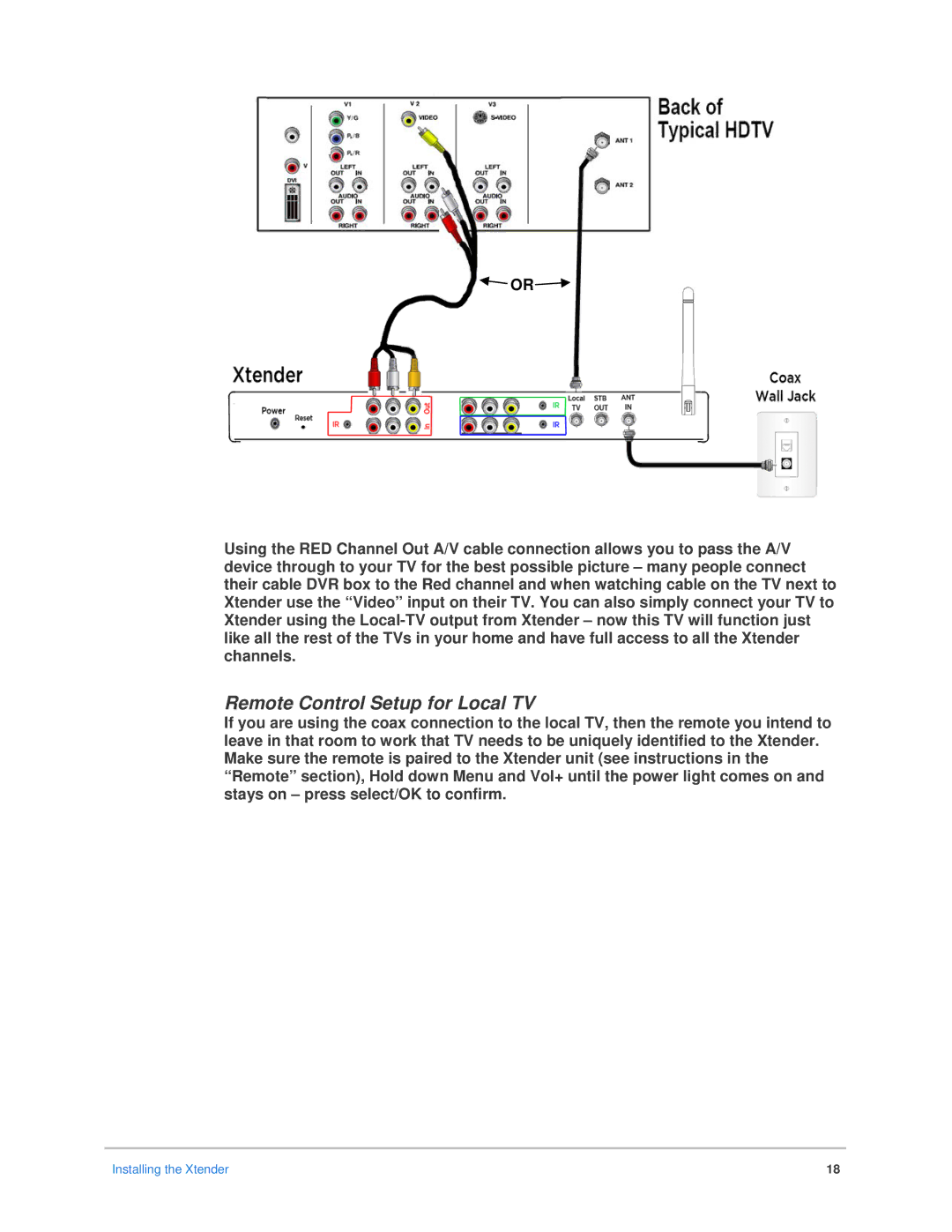 Epson Bocs installation manual Remote Control Setup for Local TV 