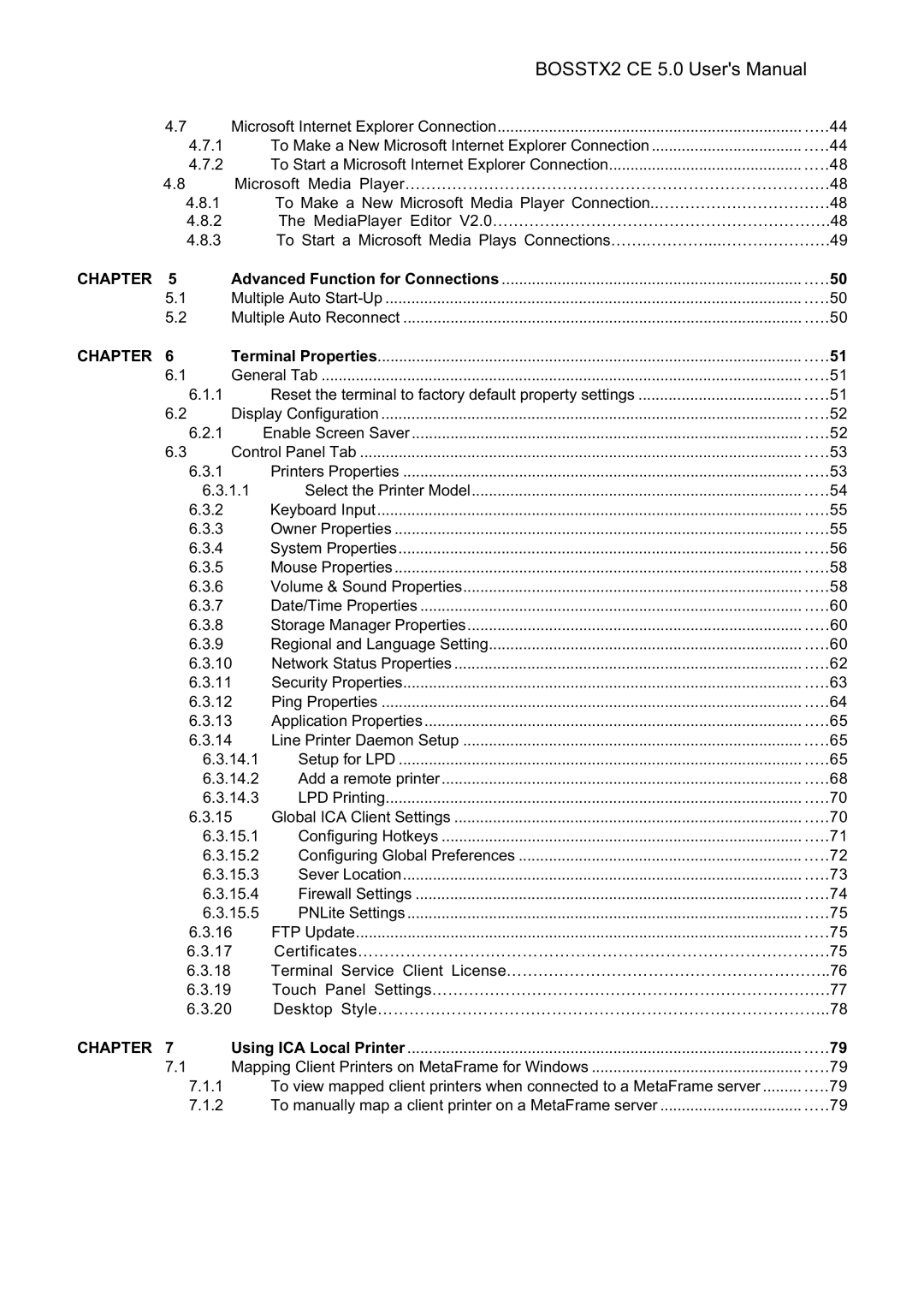 Epson BOSSTX2 CE 5.0 manual Chapter 