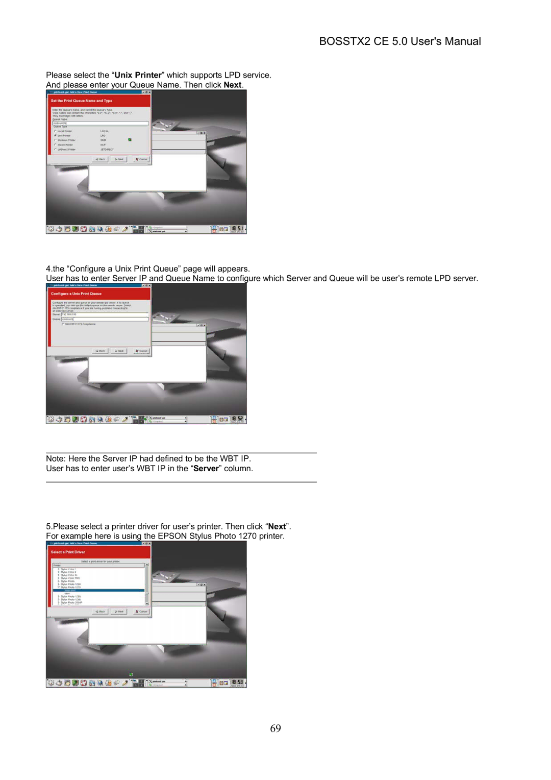 Epson BOSSTX2 CE 5.0 manual 