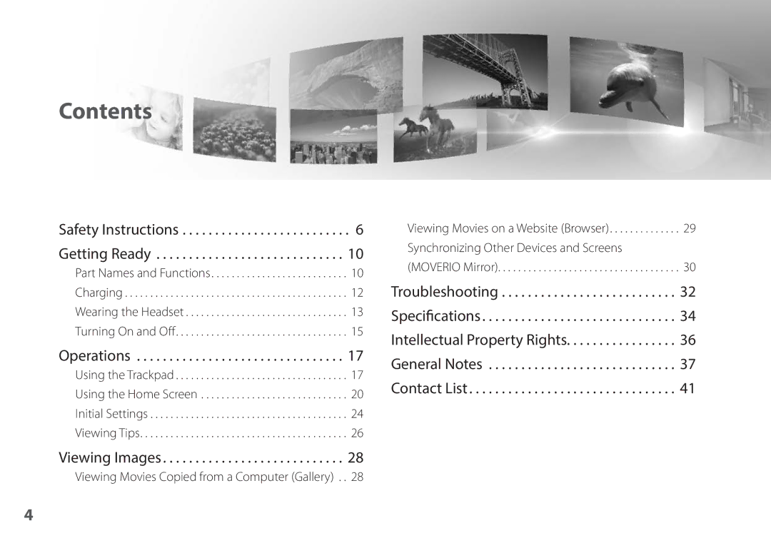 Epson BT-200 manual Contents 