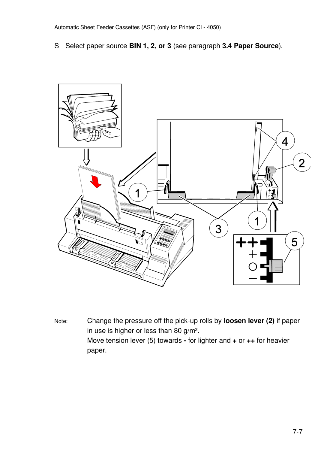 Epson C I - 4 0 5 0, C I - 4 0 4 0 user manual Automatic Sheet Feeder Cassettes ASF only for Printer CI 