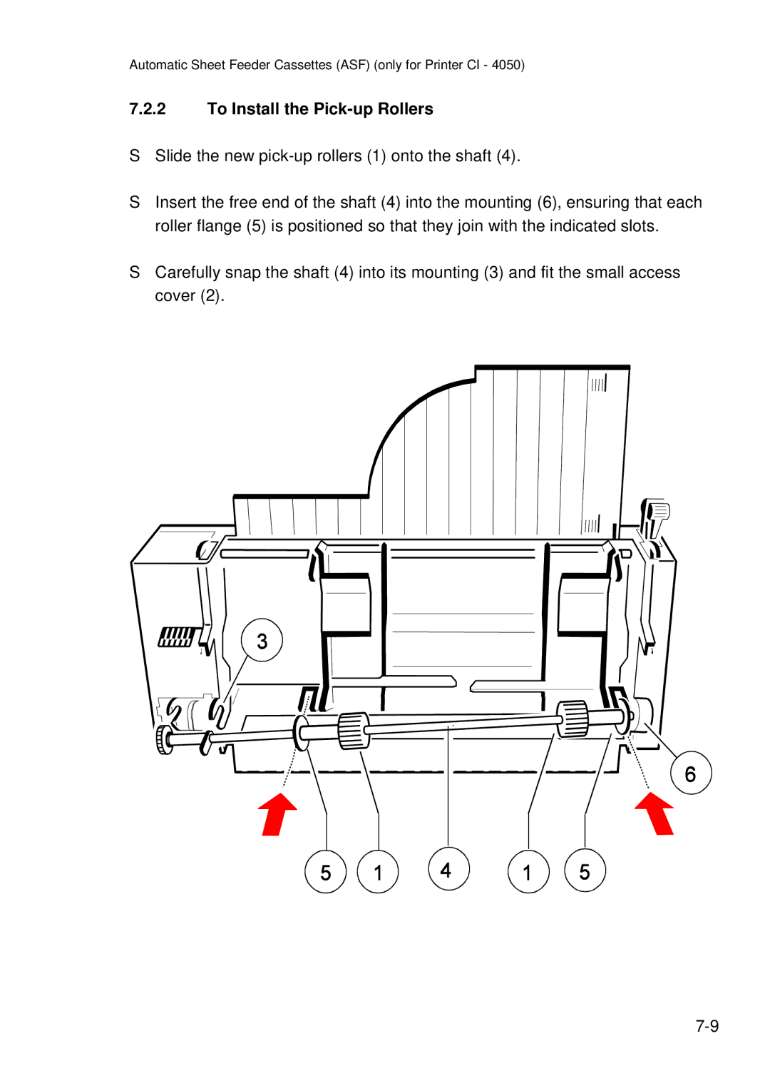 Epson C I - 4 0 5 0, C I - 4 0 4 0 user manual To Install the Pick-up Rollers 