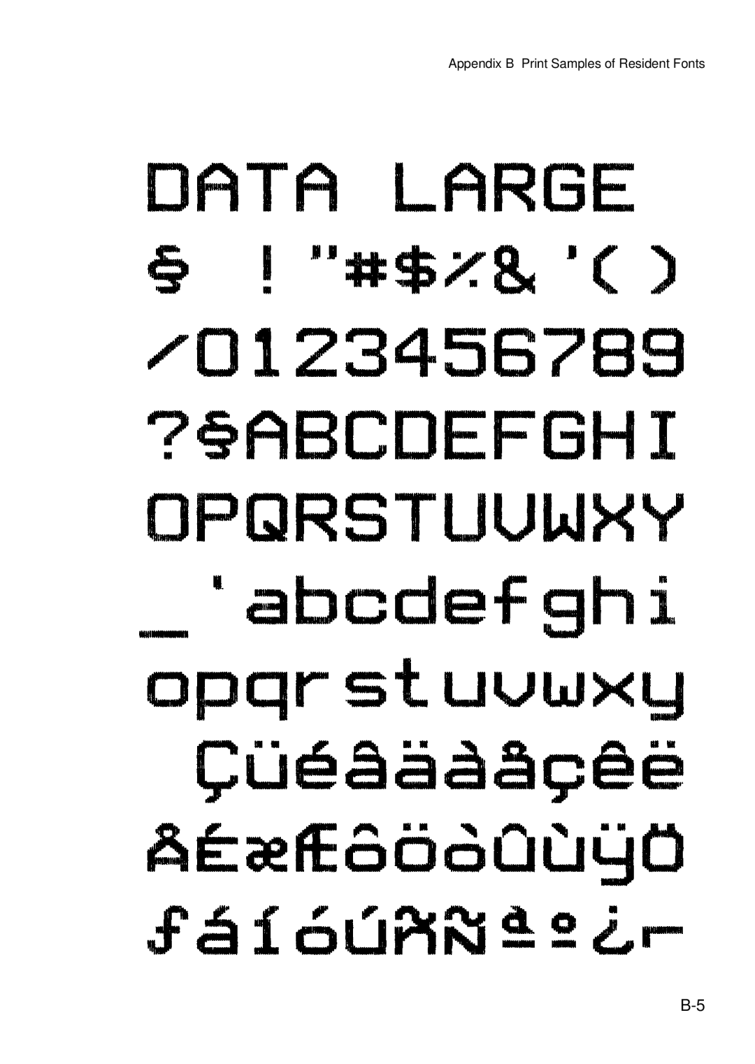 Epson C I - 4 0 5 0, C I - 4 0 4 0 user manual Appendix B Print Samples of Resident Fonts 