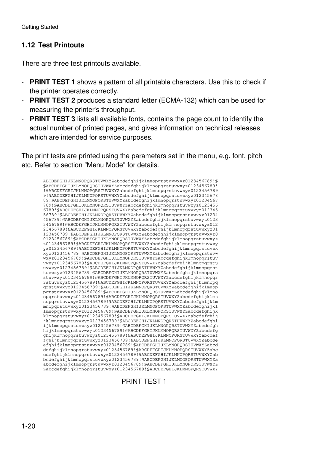 Epson C I - 4 0 4 0, C I - 4 0 5 0 user manual Test Printouts, Print Test 