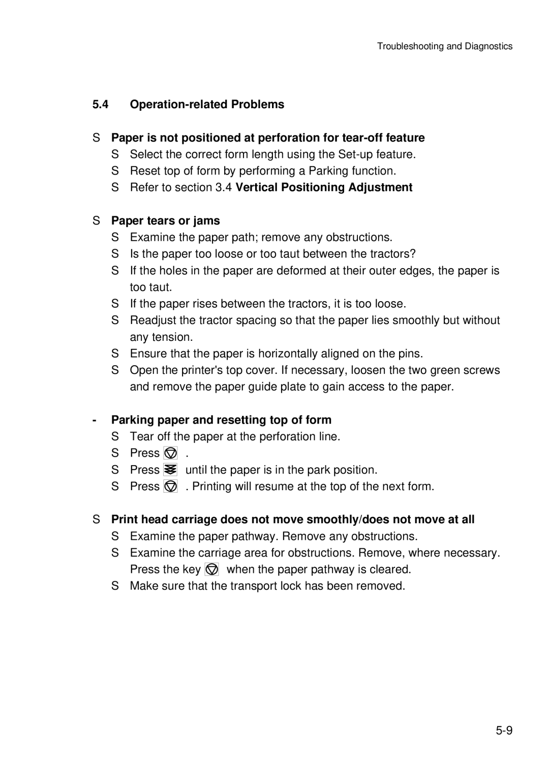 Epson C I - 4 0 5 0, C I - 4 0 4 0 user manual Troubleshooting and Diagnostics 