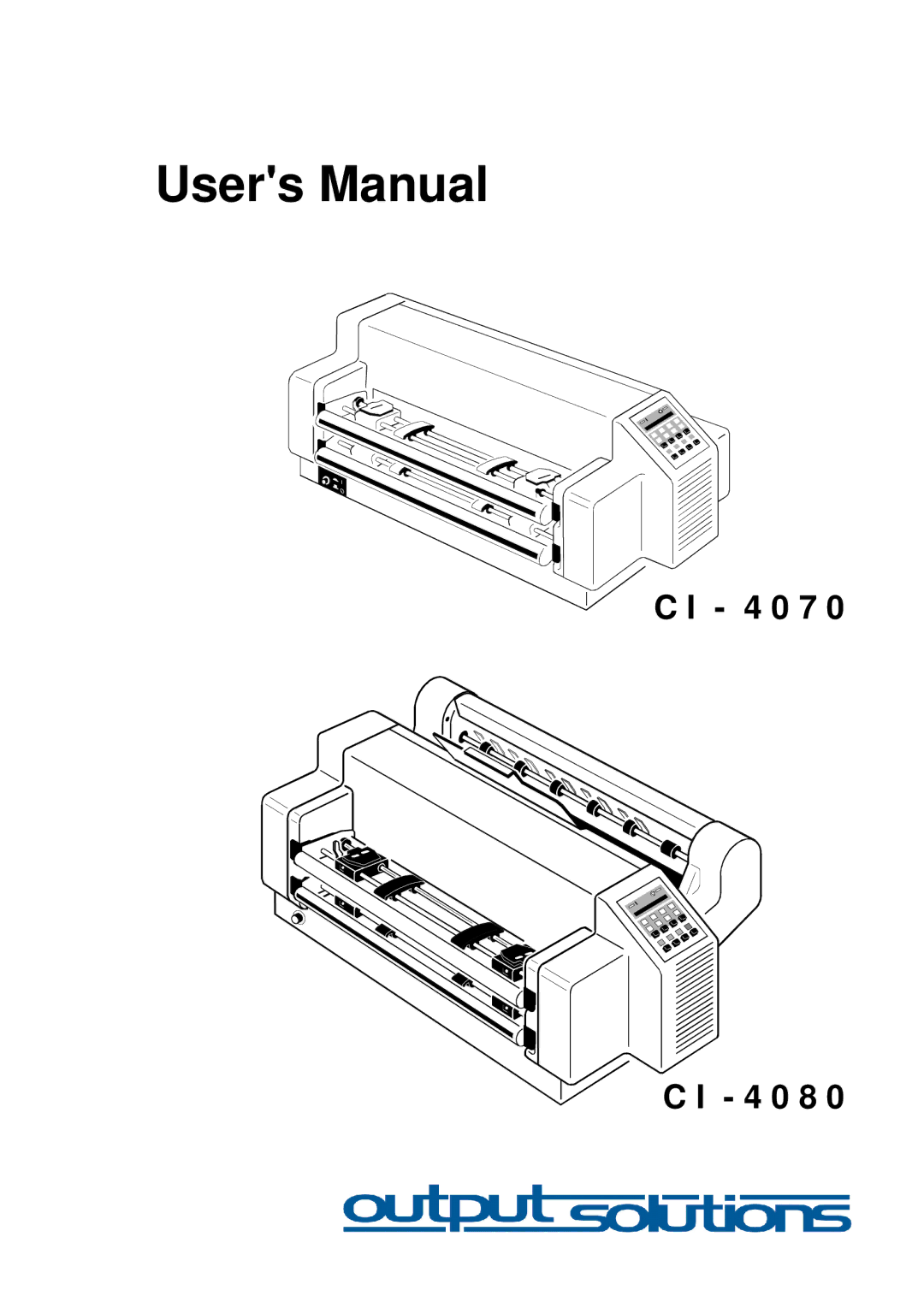 Epson C I - 4 0 8 0, C I - 4 0 7 0 user manual 4 0 7 4 0 8 