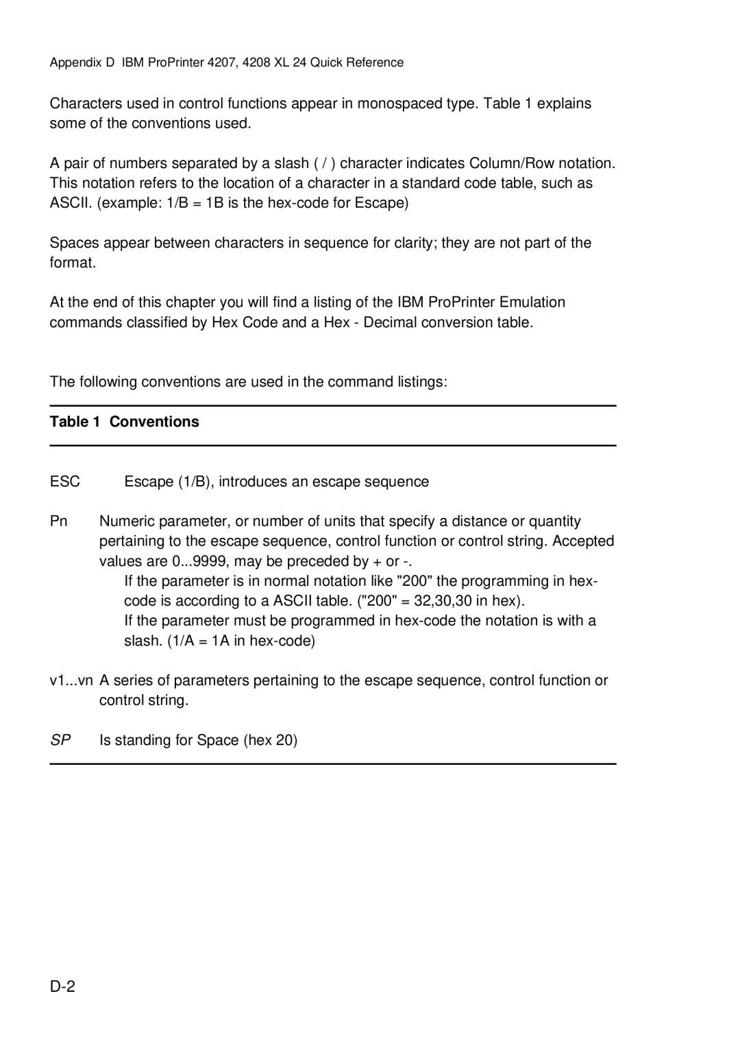 Epson C I - 4 0 7 0, C I - 4 0 8 0 user manual Conventions, Esc 