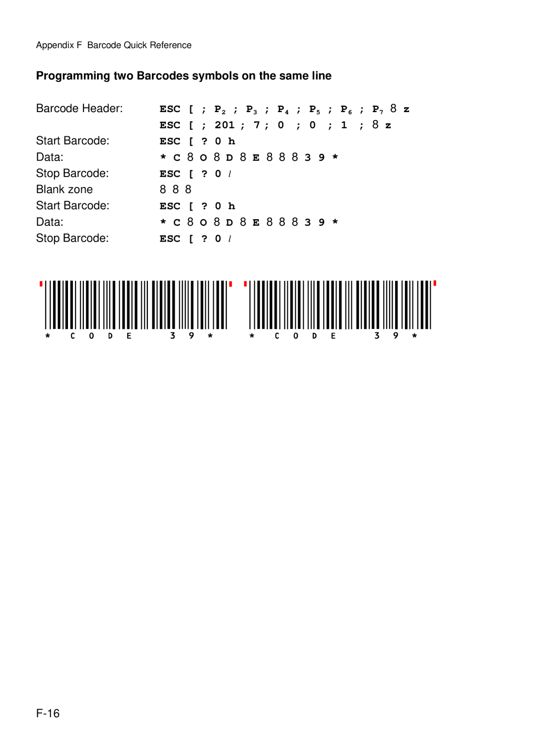 Epson C I - 4 0 8 0, C I - 4 0 7 0 user manual Blank zone Start Barcode 