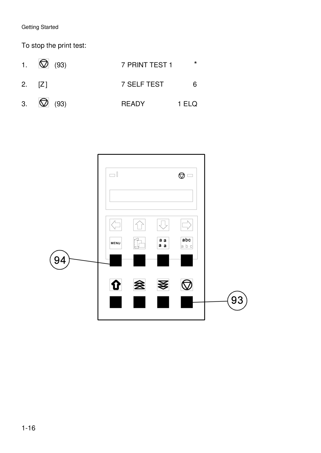 Epson C I - 4 0 7 0, C I - 4 0 8 0 user manual Print Test Self Test Ready ELQ 