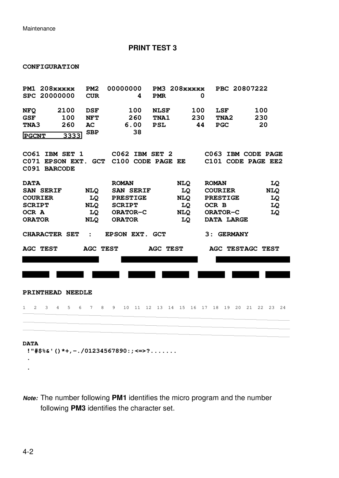 Epson C I - 4 0 8 0, C I - 4 0 7 0 user manual Print Test 