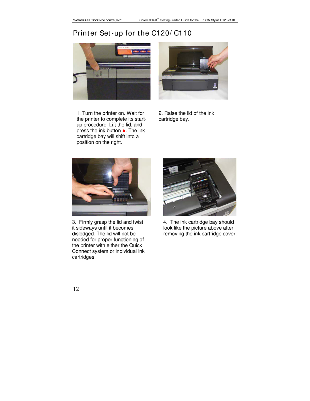 Epson manual Printer Set-up for the C120/C110 