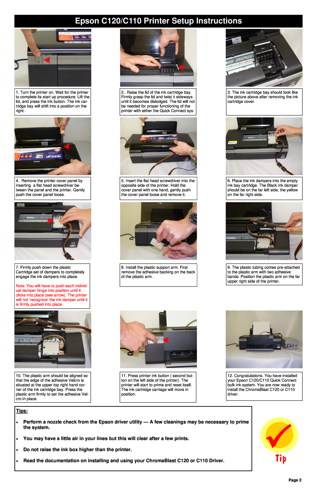 Epson installation instructions Epson C120/C110 Printer Setup Instructions 