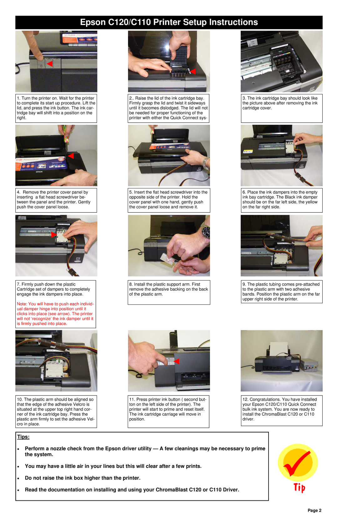 Epson installation instructions Epson C120/C110 Printer Setup Instructions 