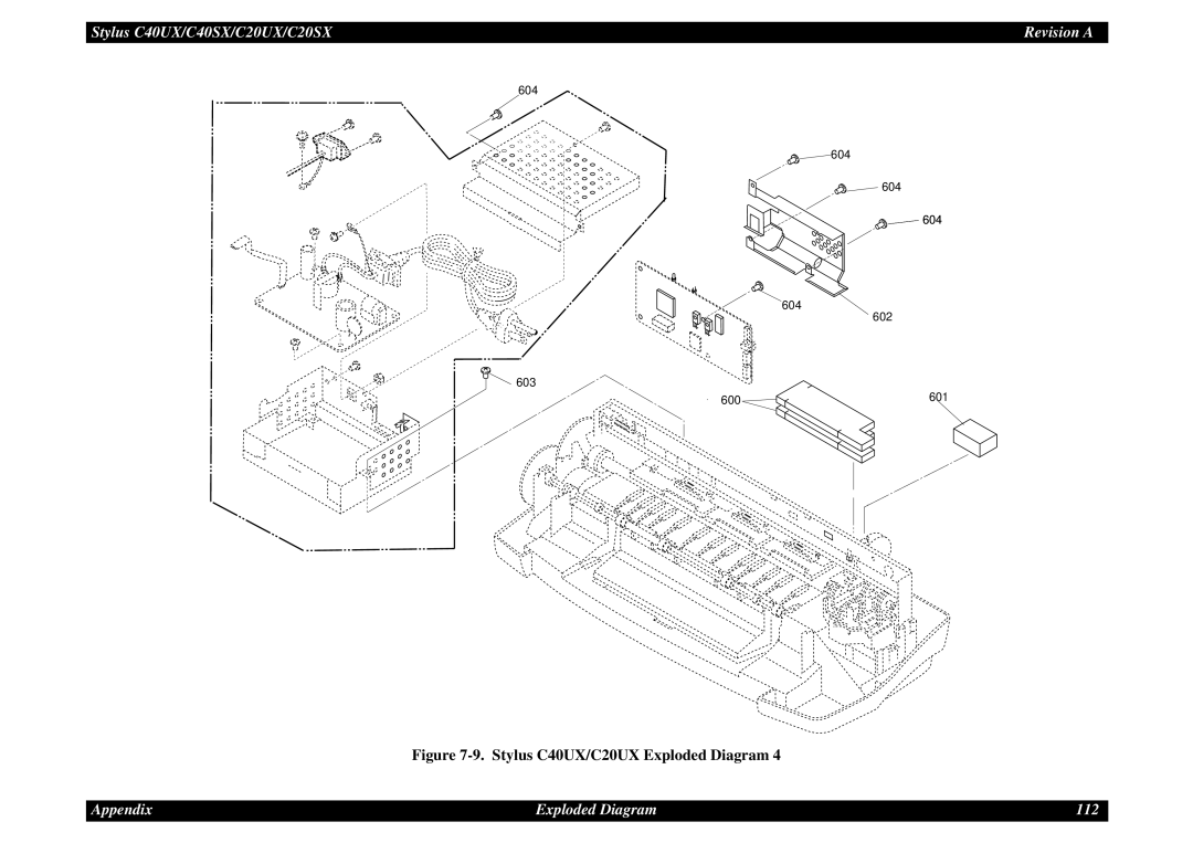 Epson service manual Stylus C40UX/C40SX/C20UX/C20SXRevision a 