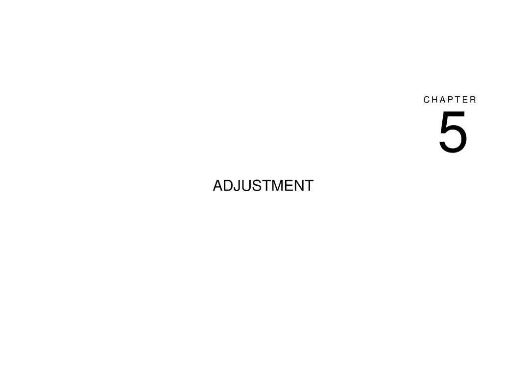 Epson C40UX service manual Adjustment 