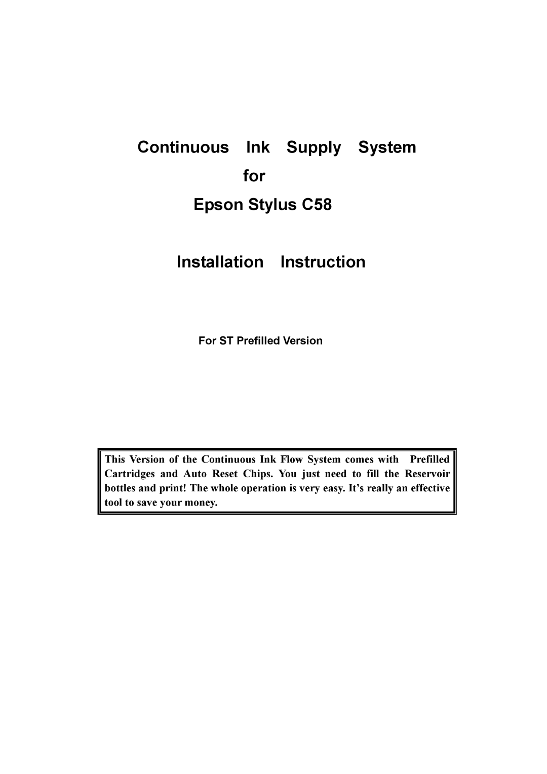 Epson c58 manual For ST Prefilled Version 