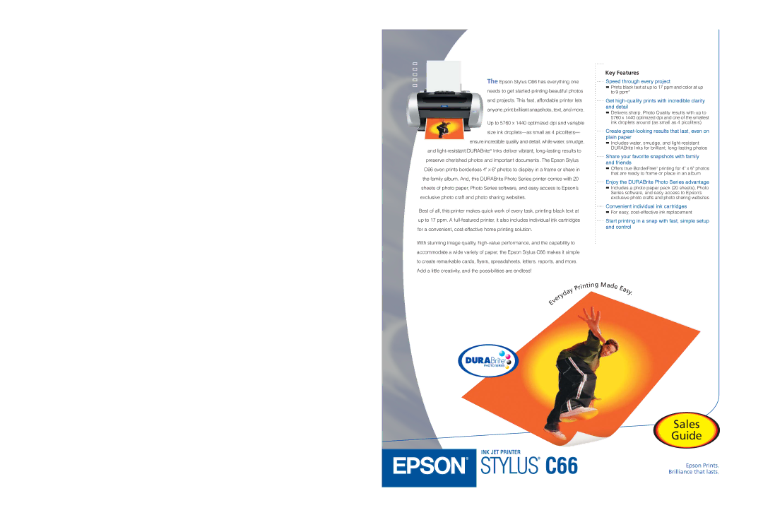 Epson specifications Stylus C66 